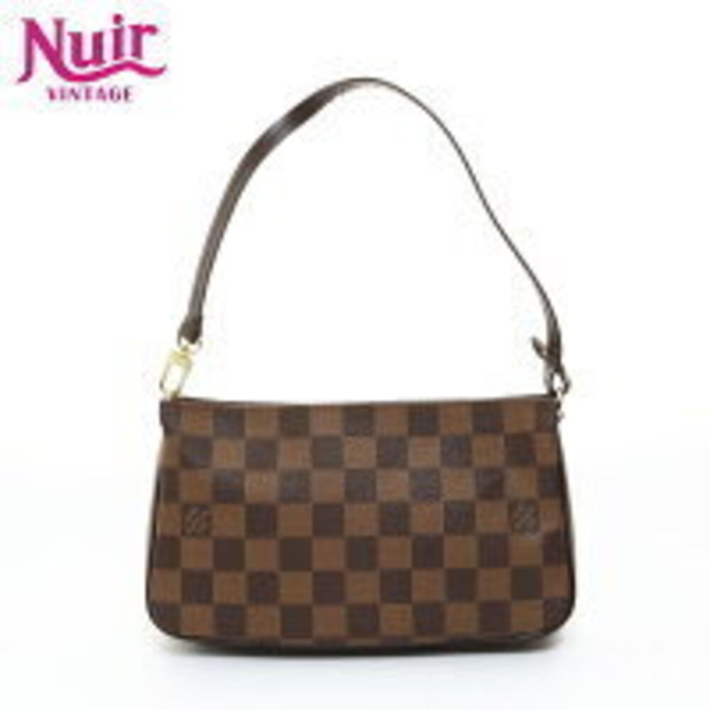 Louis Vuitton Damier Navona Accessory Clutch Handbag Brown